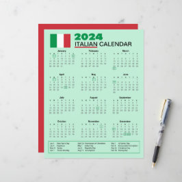 Italienska kalendern 2024 med Helgdagar | Calendar