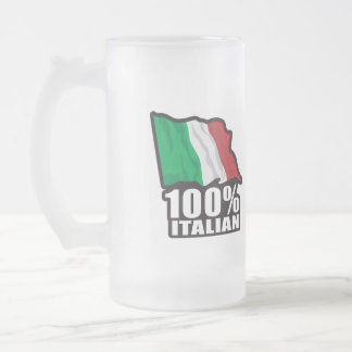 Italienska Kärlek gör World Go round Frostat Ölglas