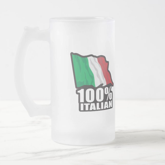 Italienska Kärlek gör World Go round Frostat Ölglas (Vänster)