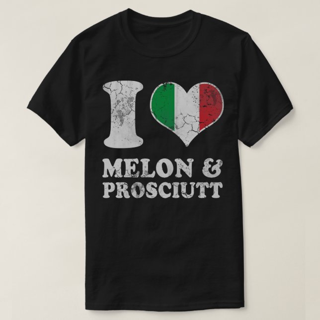 Italienska Kärlek Melon Prosciutt Prosciutto Itali T Shirt (Design framsida)