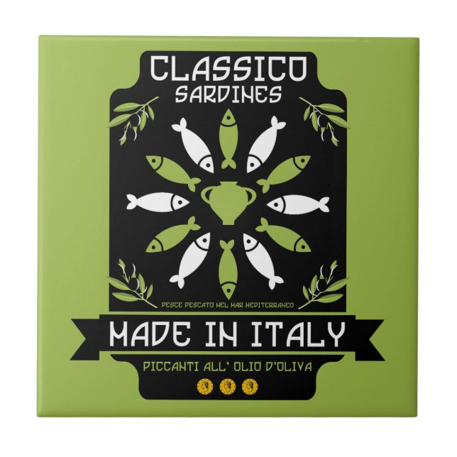 Italienska köket kakelplatta (Framsidan)