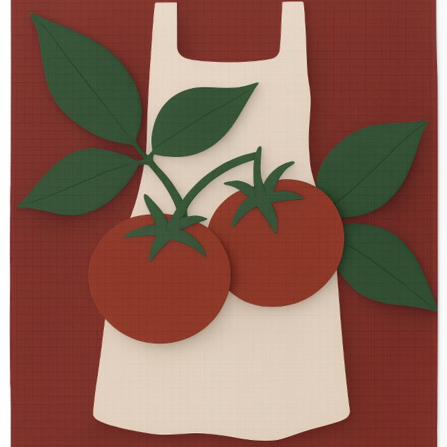 Italienska köket Tomater Kökshandduk — Modig kock (Rustic tomato kitchen towel perfect for farmhouse decor and foodie gifts.)