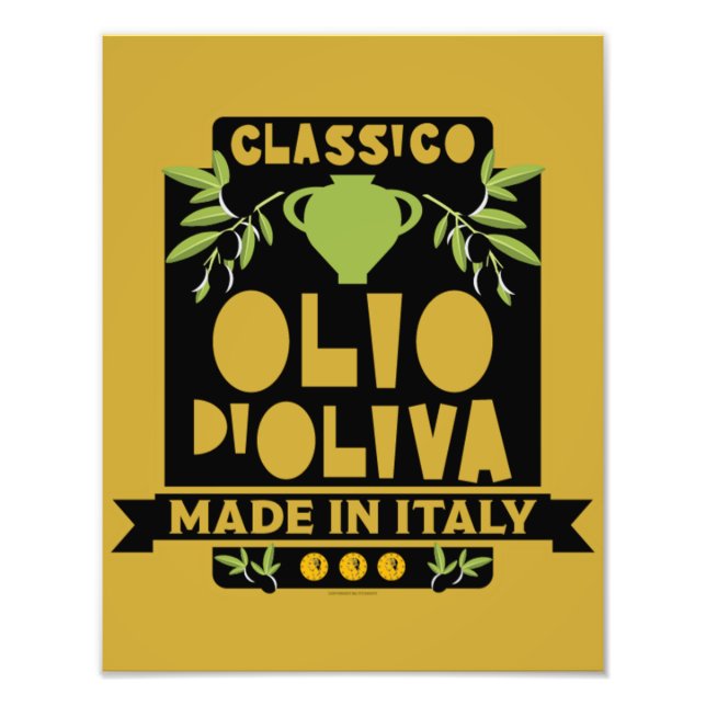 Italienska kokning av olivolja fototryck (Framsidan)