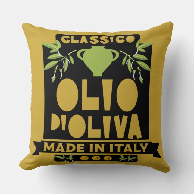 Italienska kokning av olivolja kudde (Framsida)