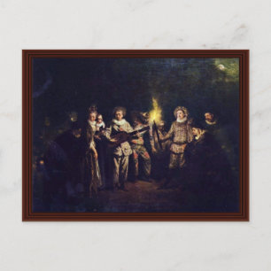 Italienska komediet (L'Kärlek Au Théâtre Italien) Vykort