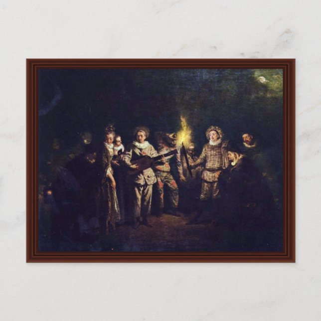 Italienska komediet (L'Kärlek Au Théâtre Italien) Vykort (Framsida)