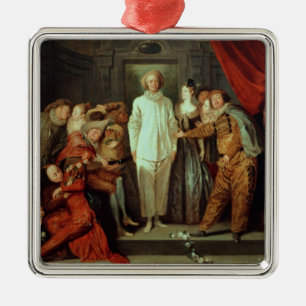 Italienska komiker, c.1720 julgransprydnad metall