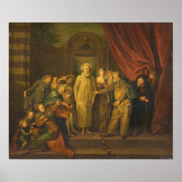 Italienska Komiker - efter Antoine Watteau Fine Ar Poster
