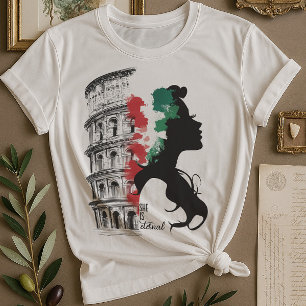 Italienska kulturarvet Woman och Colosseum Tee