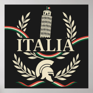 Italienska kulturarvs crest poster