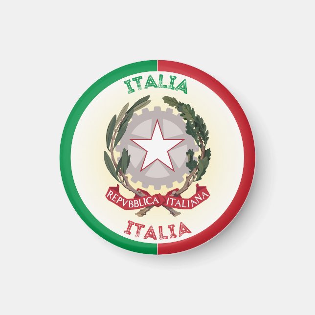 Italienska kulturarvsemblem magnet (Framsidan)