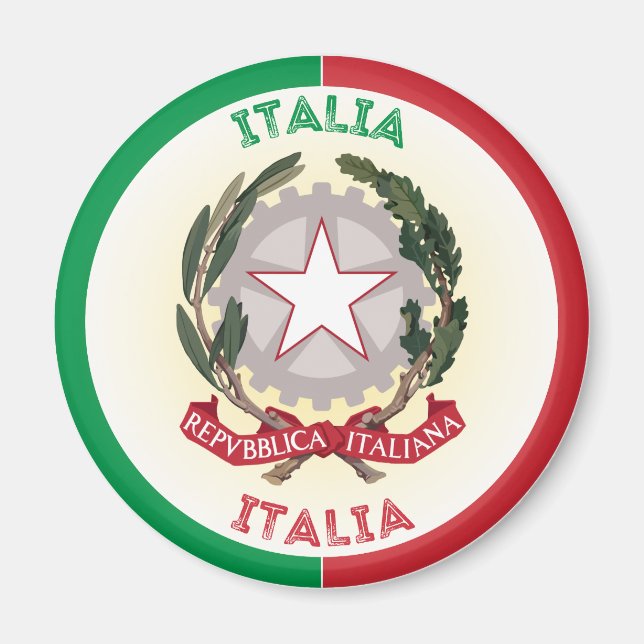 Italienska kulturarvsemblem magnet (Framsidan)