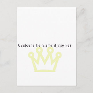 Italienska-Kung Vykort