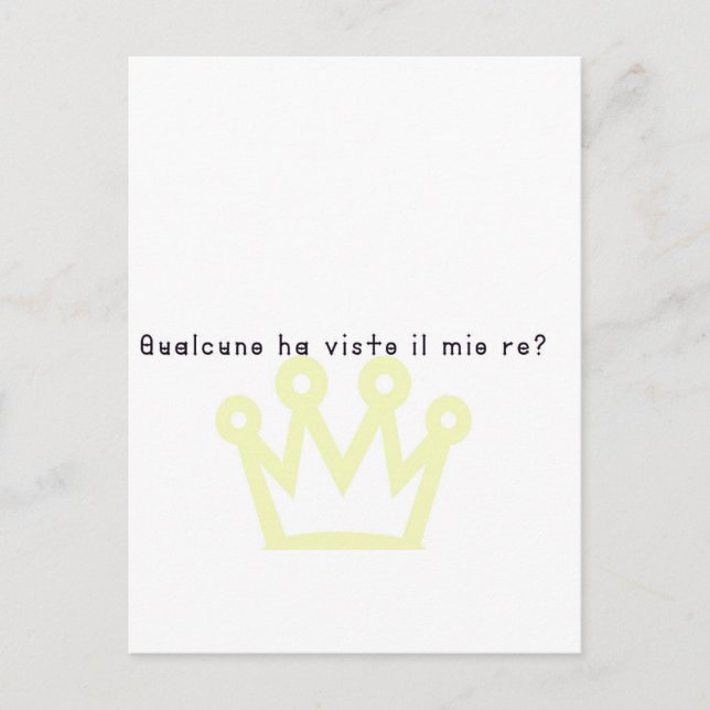 Italienska-Kung Vykort (Framsida)