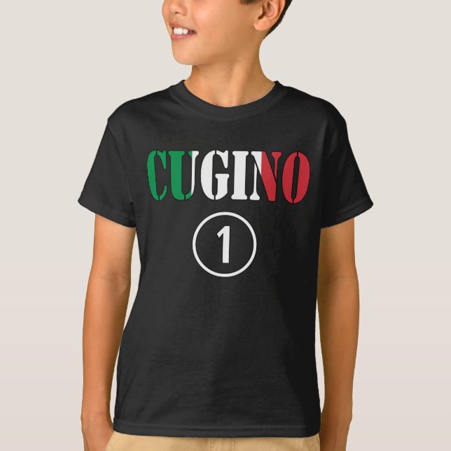Italienska kusinpojkar: Cugino Numero Uno T-shirt (Framsida)
