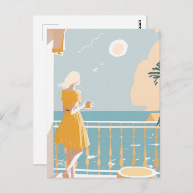 Italienska kusten vykort (Fram/baksida)