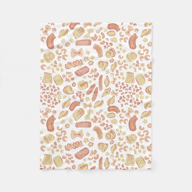 ITALIENSKA KUTIES: Söt italian pasta mönster Fleecefilt (Framsidan)