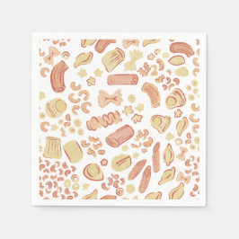 ITALIENSKA KUTIES: Söt italian pasta mönster Pappersservett