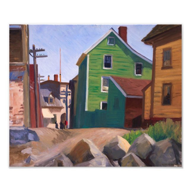 Italienska kvarteret, Gloucester | Edward Hopper | Fototryck (Framsidan)