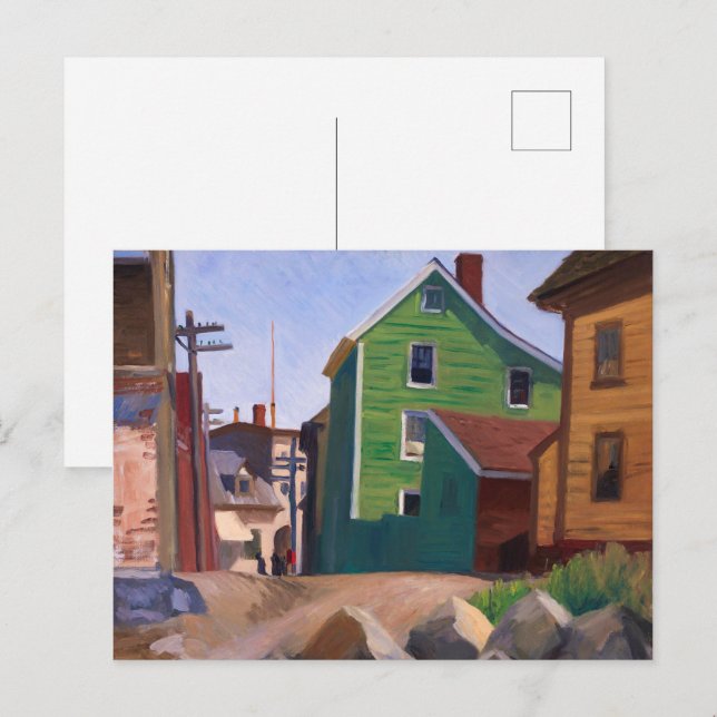 Italienska kvarteret, Gloucester | Edward Hopper | Vykort (Fram/baksida)