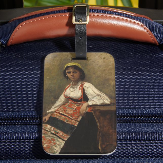 Italienska kvinnor (La Morieri) av Corot Bagagebricka (Framsida Insitu 2)