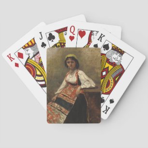 Italienska kvinnor (La Morieri) av Corot Casinokort