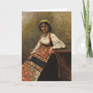 Italienska kvinnor (La Morieri) av Corot Kort