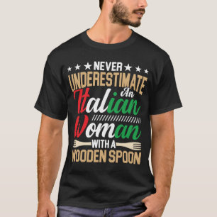 Italienska kvinnor med en trädespaon kuransk Mamma T Shirt