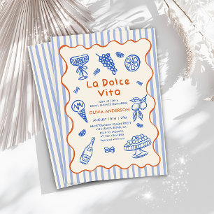 Italienska La Dolce Vita Inbjudningskort för möhip