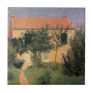 Italienska Land House with Red Tak Kakelplatta