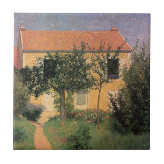 Italienska Land House with Red Tak Kakelplatta (Framsidan)