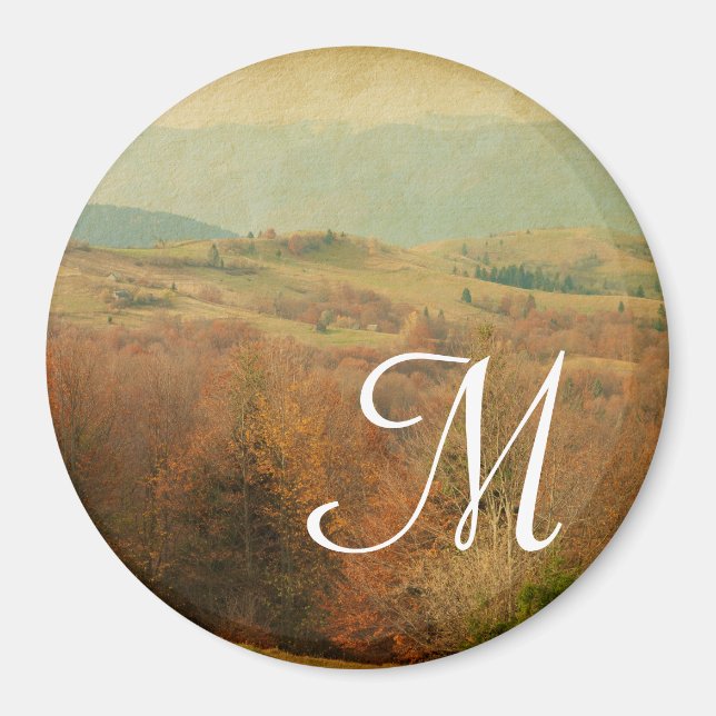 Italienska Land Side Rolli Monogram Initial Magnet (Framsidan)