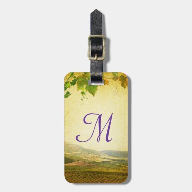 Italienska landsidesmonogram Luggage Tag Bagagebricka (Vertikal Framsida)