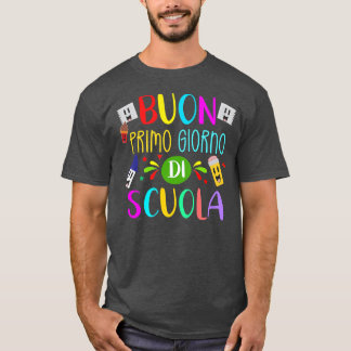 Italienska läraren Lycklig första skoldagen tillba T Shirt