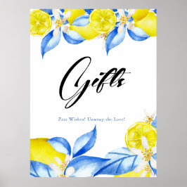 Italienska Lemon Blommigt Möhippa Gifts Poster