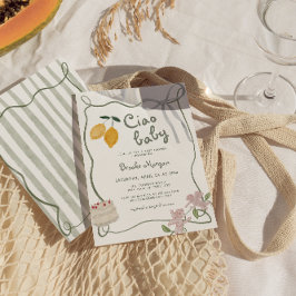 Italienska Lemon Gender Neutral Baby Shower Inbjudningar