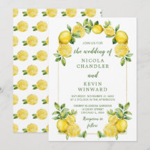 Italienska Lemon Greenery Ram Bröllop