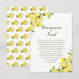 Italienska Lemon Greenery Ram Bröllop Tilläggskort