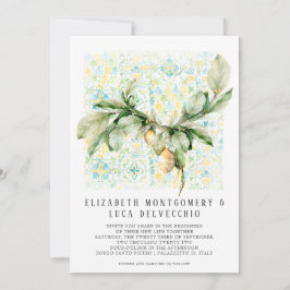Italienska Lemon Grove | Boho Botanical Bröllop Inbjudningar