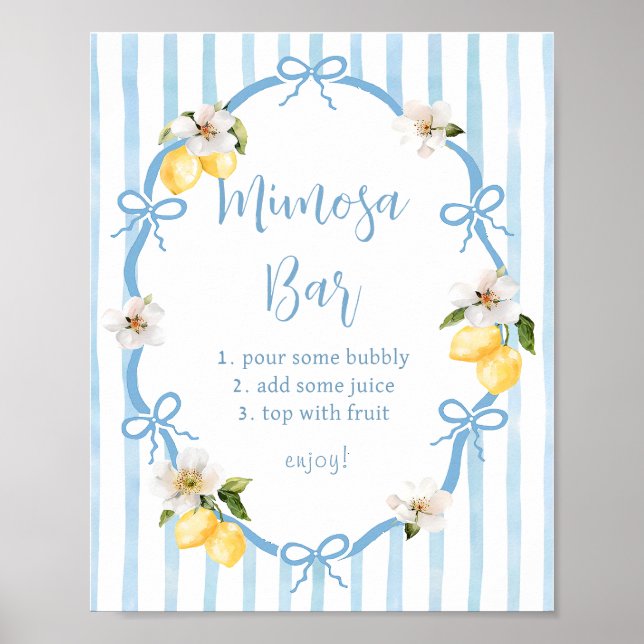 Italienska Lemon Möhippa Mimosa Pub Poster (Framsidan)