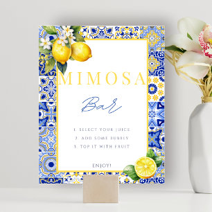 Italienska Lemon Möhippa Mimosa Pub-skylt Poster