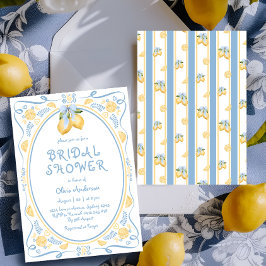 Italienska Lemon Whimsical Inbjudningskort för möh