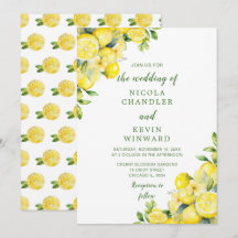 Italienska Lemons Greenery Bröllop