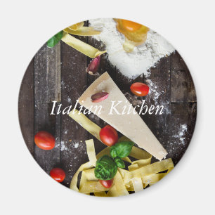 Italienska livsmedelsanpassningstexten magnet