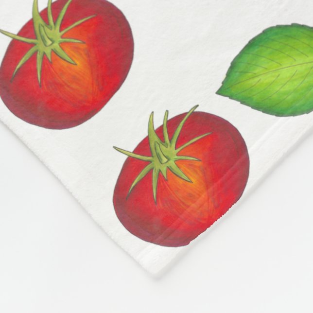 Italienska livsmedelsingredienser Mozzarella Tomat Fleecefilt (Hörn)