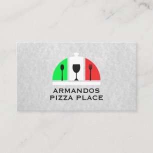 Italienska Logotypen Restaurang Pizza Visitkort