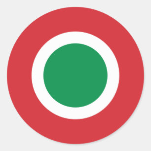 Italienska Luft Force Roundel Runt Klistermärke