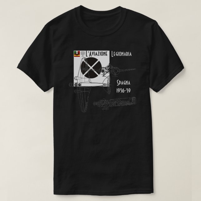 Italienska Luft-styrkan Spanien civil krig Mussoli T Shirt (Design framsida)