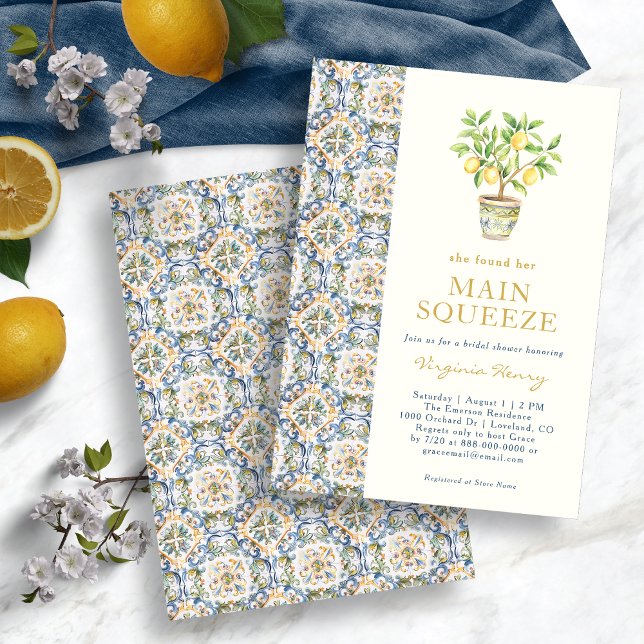 Italienska Main Squeeze Bröllopsdusch Inbjudningar (Italian Main Squeeze Bridal Shower Invitation
)