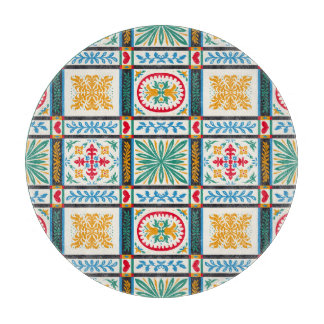 Italienska majolica Embroidery: Blommigten i Medel
